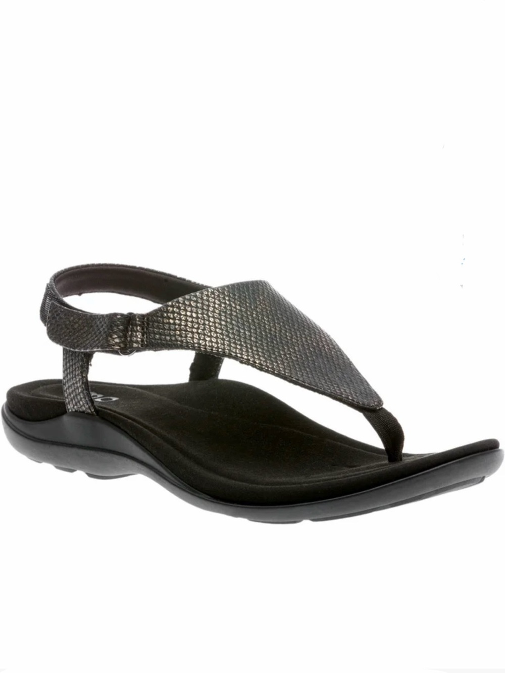 Abeo Women's Metallic Pewter Thong Sandal